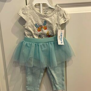 Butterfly baby outfit with tutu